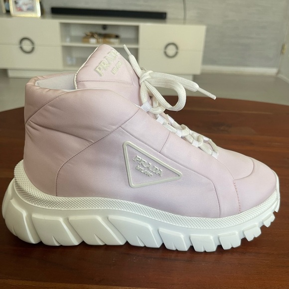 PRADA NYLON PIUMA ALABRASTO (pink) SNEAKERS - Picture 14 of 16